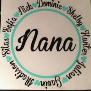 Custom Vinyl Decal For Nana w/Names